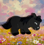 Pretty Pony brooch - natural colours