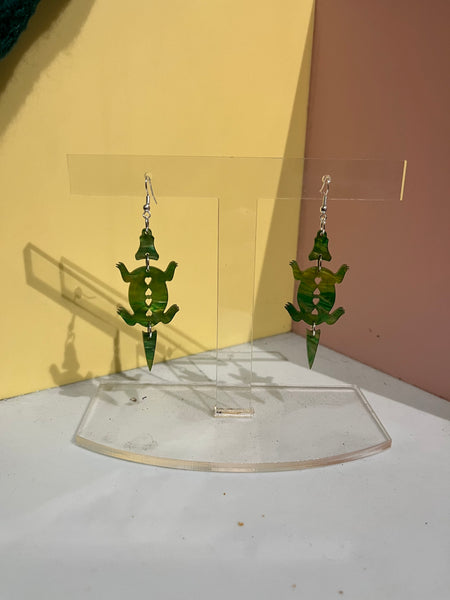 Crocodile earrings