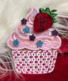 Cupcake brooch