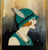 Daytime Flapper brooch