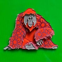Kluet the Orangutan brooch
