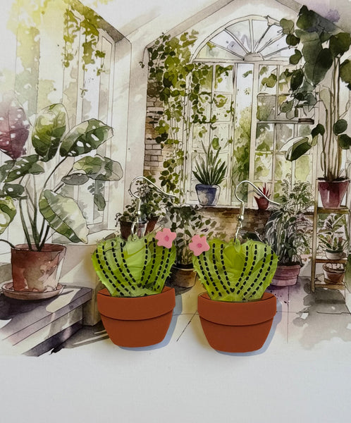 Cactus earrings