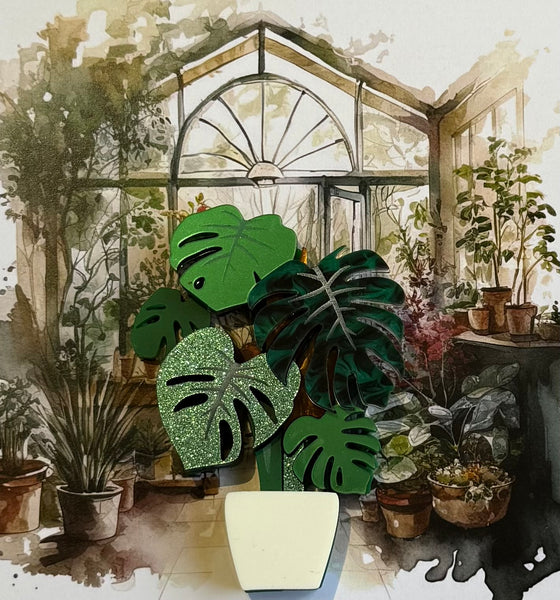 Marvellous Monstera brooch