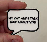 Custom speech bubble mini brooch