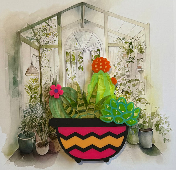 A Succulent Bowl brooch