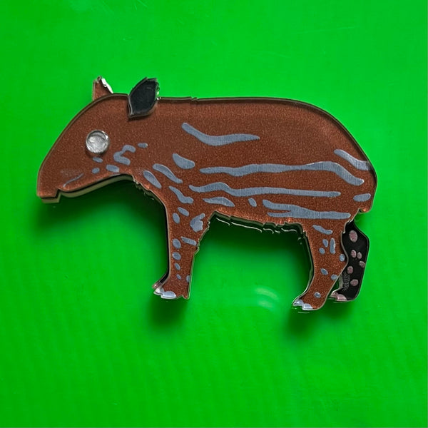 Arturo the baby tapir brooch