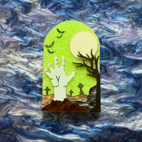Neon Graveyard brooch