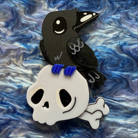 Poppy the Raven Brooch