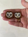 Barn owl earrings