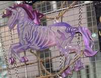 Skeletal unicorn statement necklace -