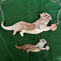 Mali the Otter brooch and necklace