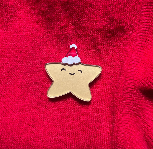 Christmas Star mini brooch