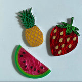 Pineapple mini brooch