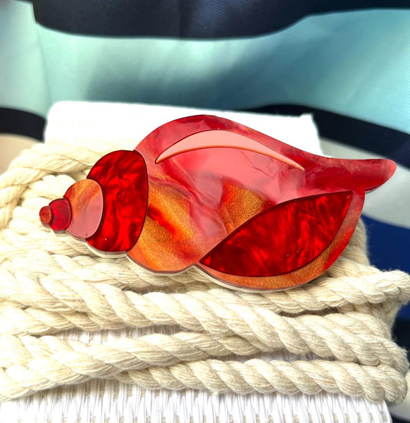Shell Brooce She Sells Sea Shells brooch – Whatwillowdid