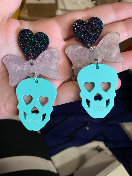 Pastel Goth Skull earrings