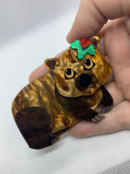Wendy the Wombat brooch