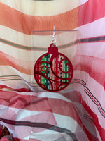 Christmas pinecones layered earrings