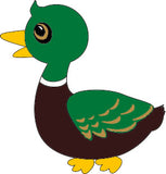 Ducky brooch OR collar clips - PREORDER