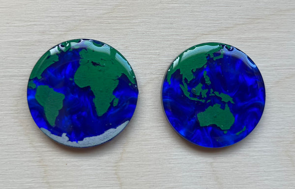 Planet Earth statement studs