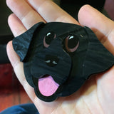 Happy dog brooch